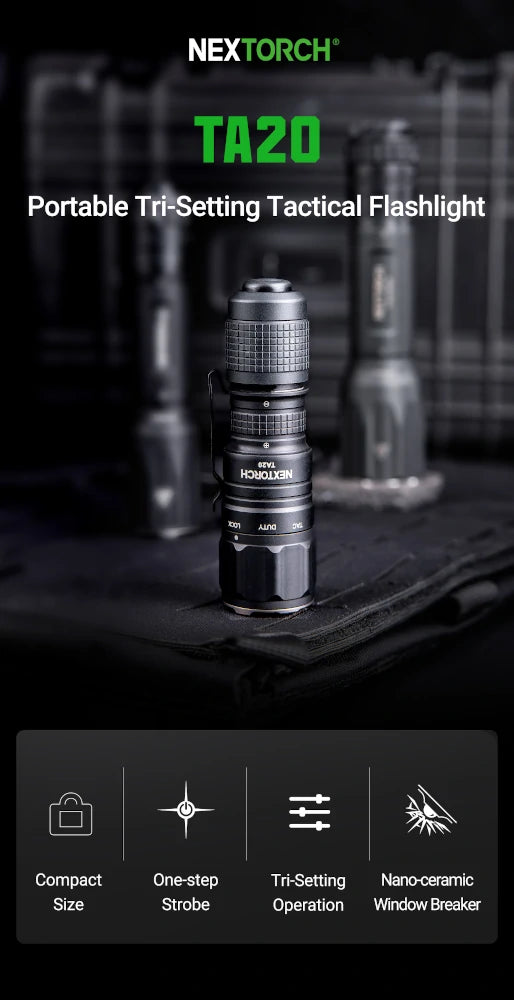 NEXTORCH TA20 SET (1000lm) Taktische Taschenlampe