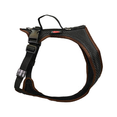 Dog harness Dog`s Fun Run Dog harness Hound / Poodle / Viszla / Setter, black with dark brown edging.