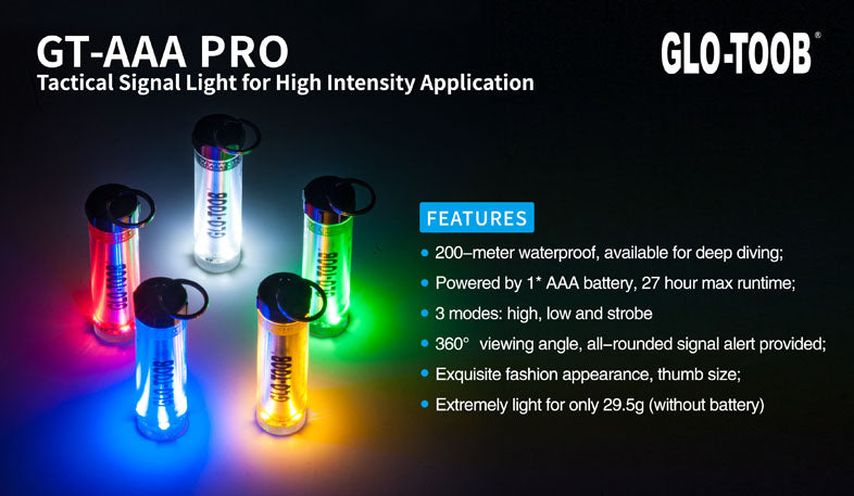 GLO-TOOB AAA PRO Series - Tactical Lights Signal Lamp 200m Waterproof - Nextorch