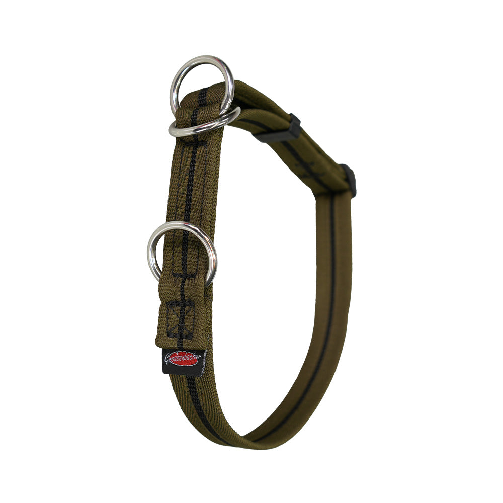 Zugstopp‑Halsband eingefasst