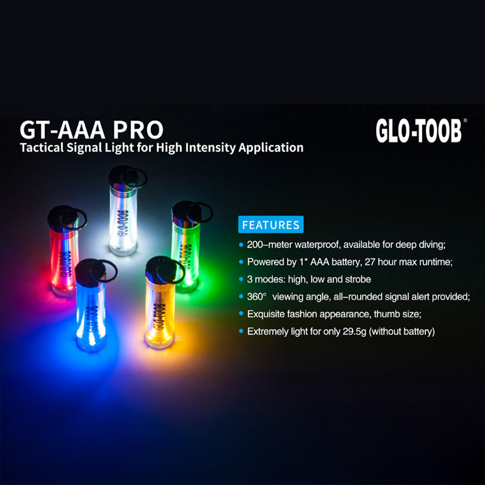 GLO-TOOB AAA PRO Series - Lampe de signalisation Tactical Lights 200m étanche - Nextorch