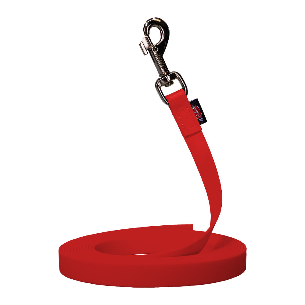 Laisse à pister BIOTHANE® rouge
