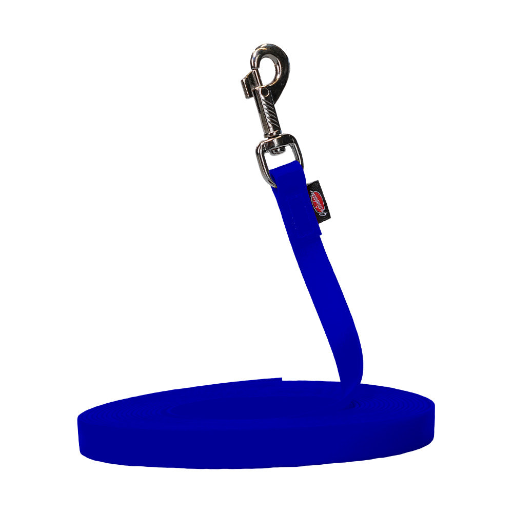 Laisse à pister BIOTHANE® bleu foncé