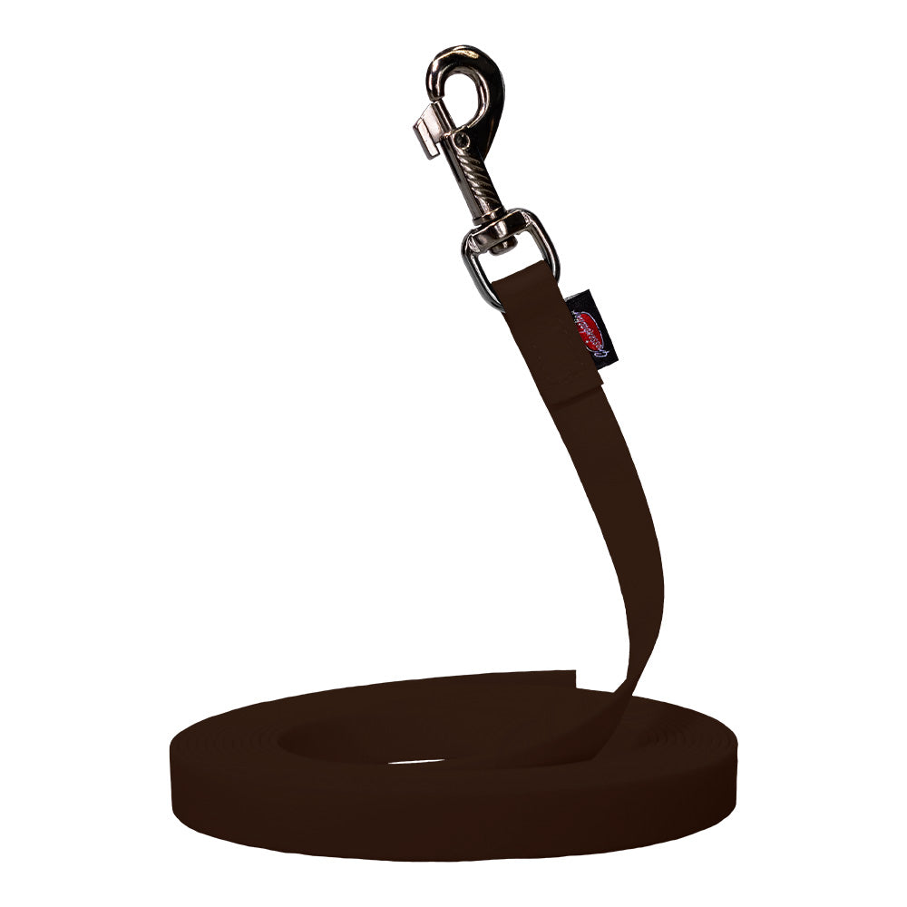 Laisse à pister BIOTHANE® marron foncé