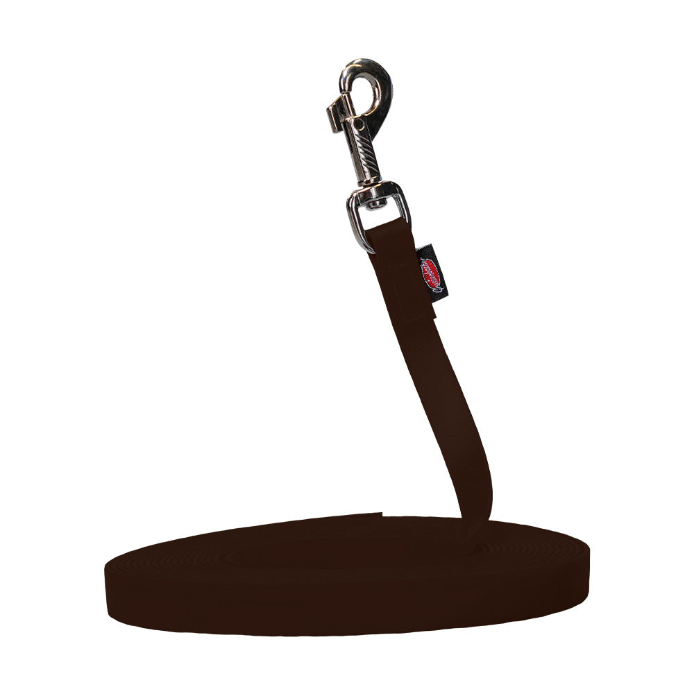 Laisse à pister BIOTHANE® marron foncé