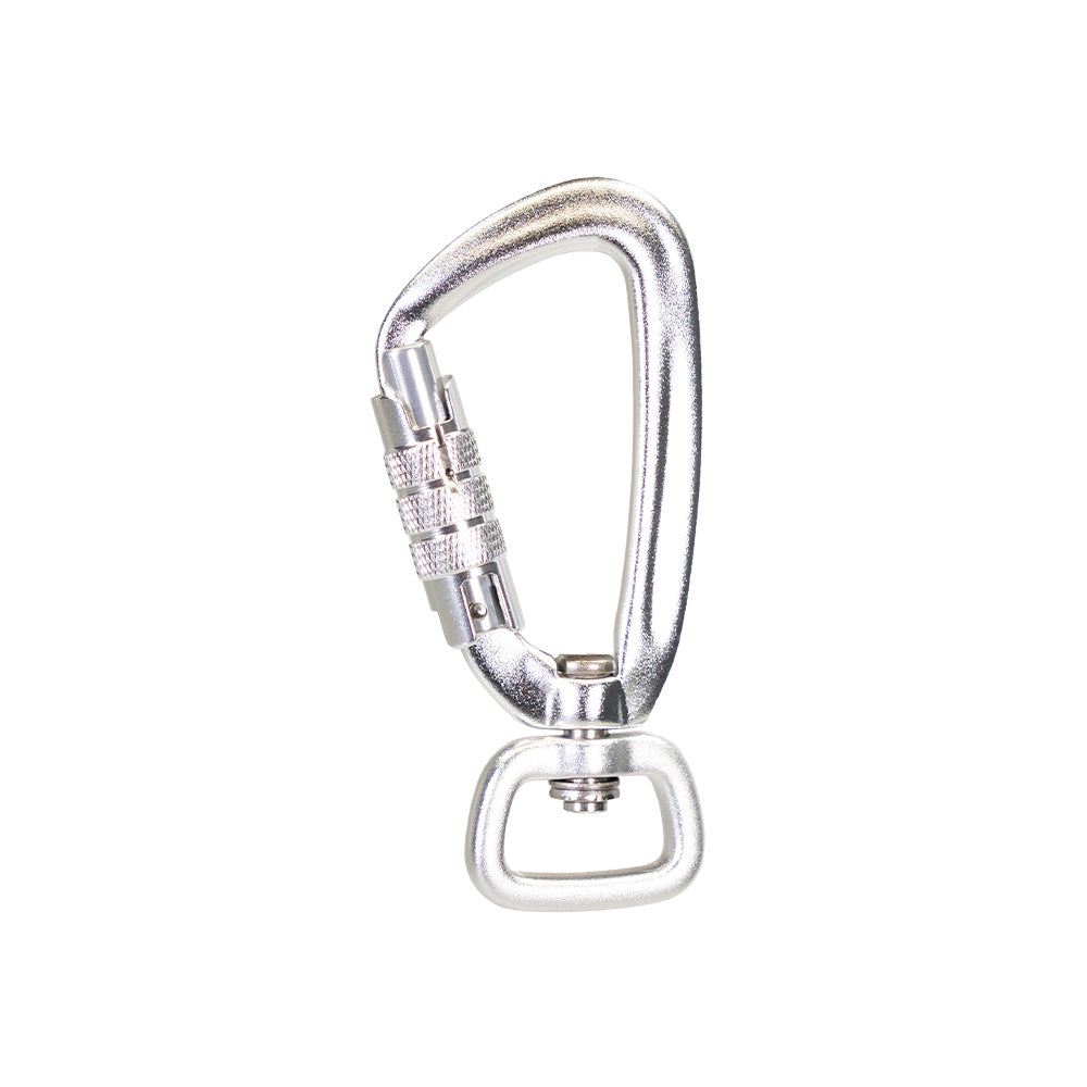 Mousqueton de sécurité en aluminium - fermeture par rotation