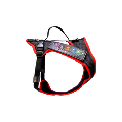 Hundegeschirr Dog`s Fun Run Batch schwarz, mit schwarzer Einfassung und Klett-Patches