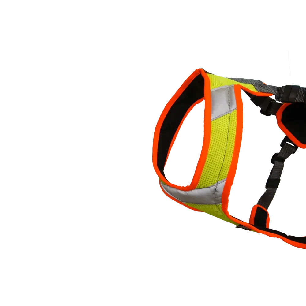 Mantrailing harness V with reflector