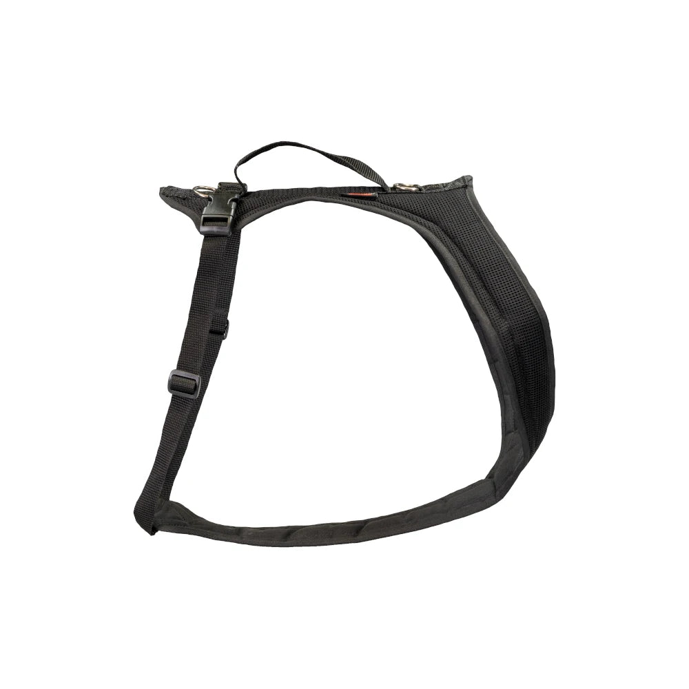 Dogs Fun Run dog harness, optimized fit for Great Danes, size XL, black.