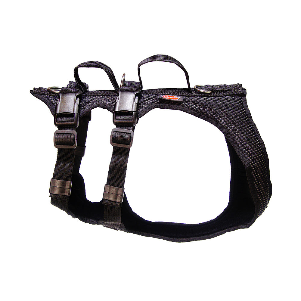 Dogs Fun Run Support dog harness, for walking and support, black.