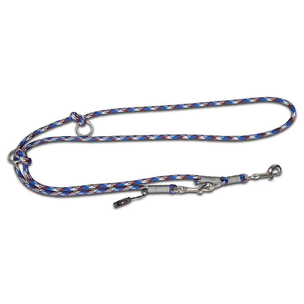 Leash rope rigged 3-way adjustable