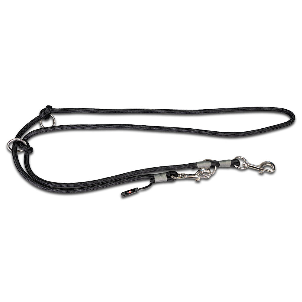 Leash rope rigged 3-way adjustable