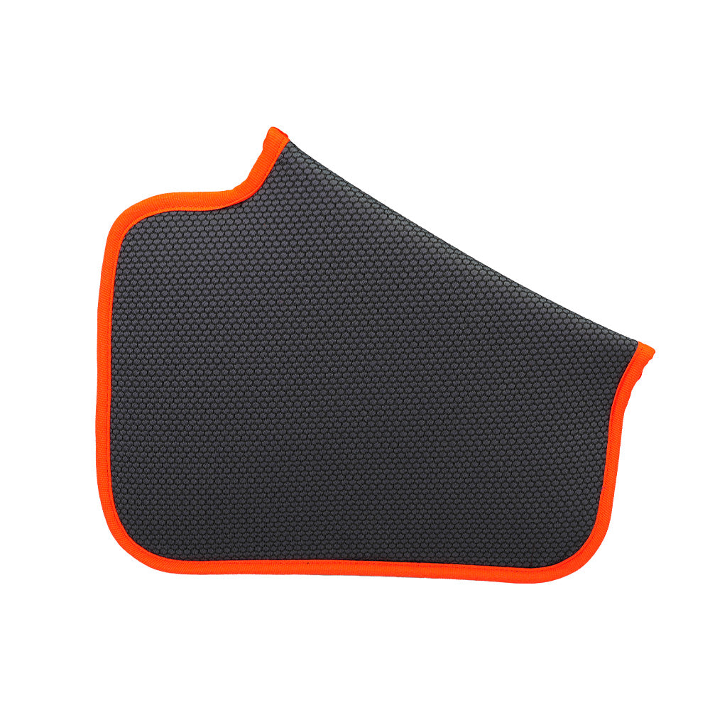 Flat floating feed bag, gray, reverse side