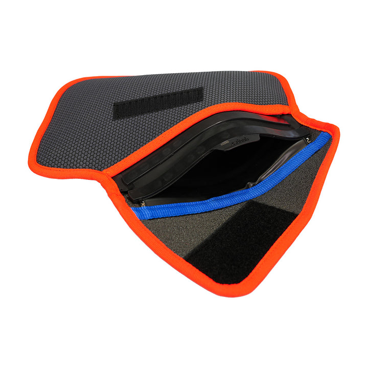 Fodder bag floating flat, gray, open