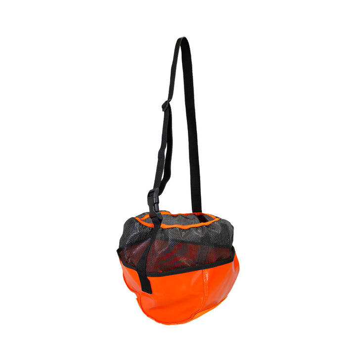 Feed bag for horses to eat on the go. orange