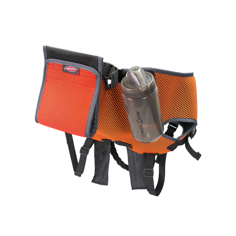 The Tourer jogging trousers for jogging, hiking & canicross with your dog. Fidlock® drinking bottle & snack bag. Backside