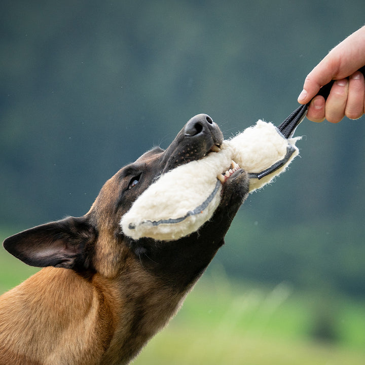 Boudin en peluche renforcé par du feutre, rembourré
