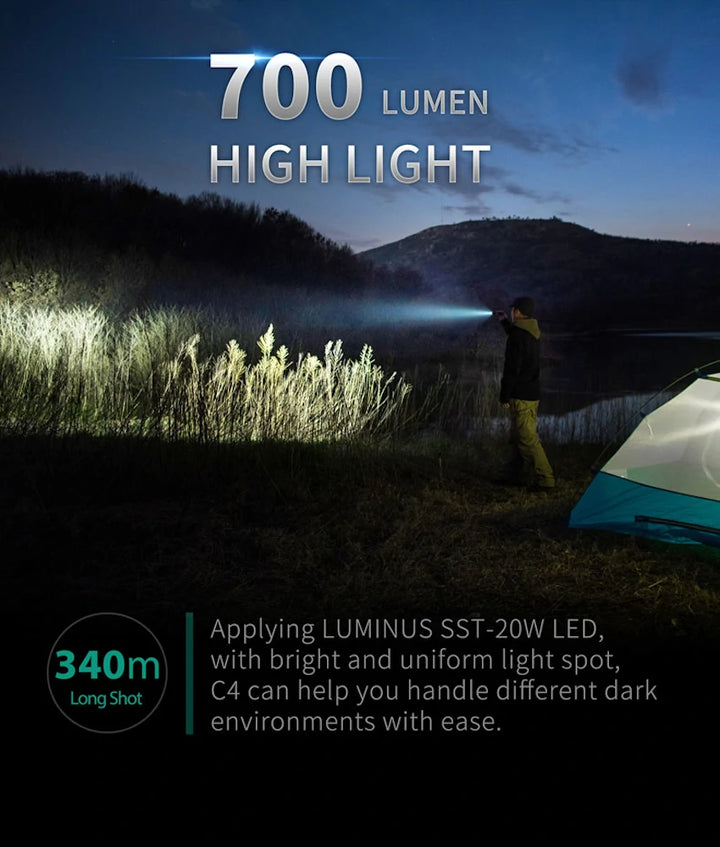 NEXTORCH C4 Lampe de poche (700lm)