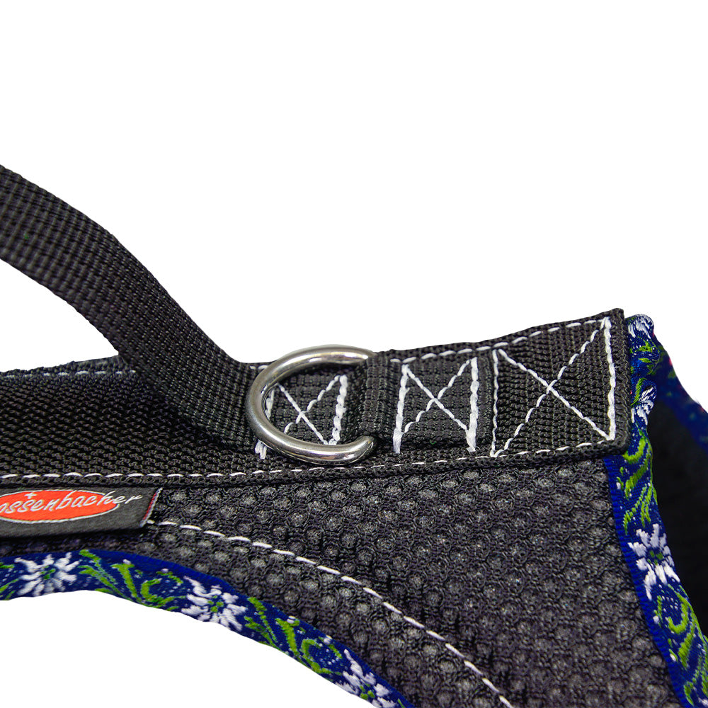 Harnais Grossenbacher Dog`s Fun Run Edelweiss bleu royal