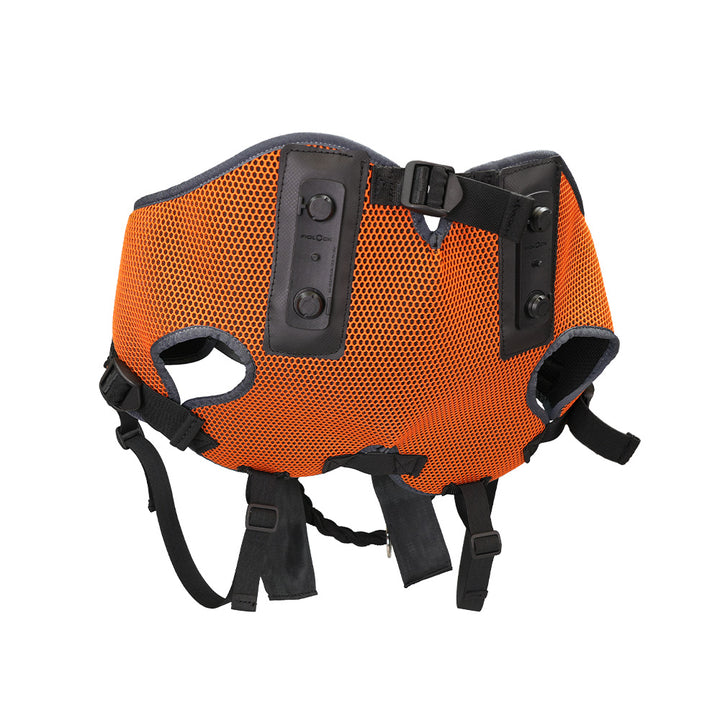 Le pantalon de jogging Tourer pour le jogging, la randonnée & le canicross avec ton chien. Gourde Fidlock® & poche à friandises. Détail du dos