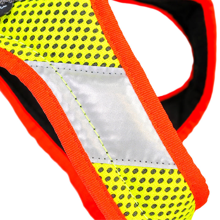 Mantrailing-harnais V avec réflecteur et LED