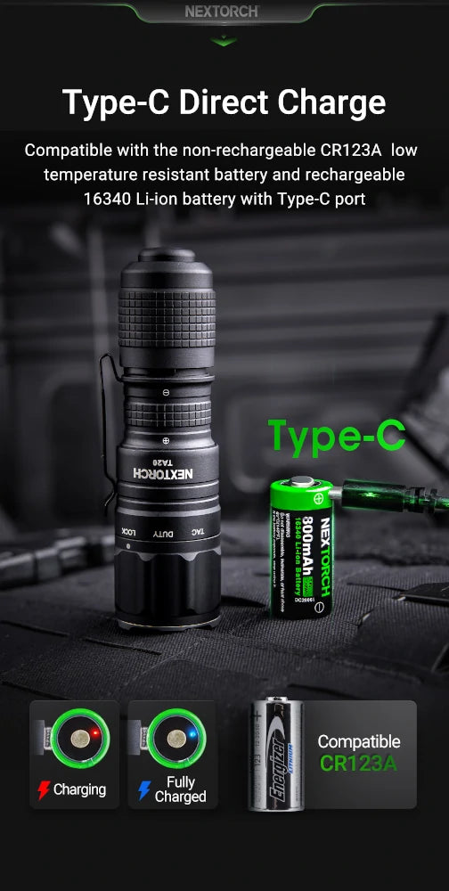 NEXTORCH TA20 SET (1000lm) Lampe de poche tactique
