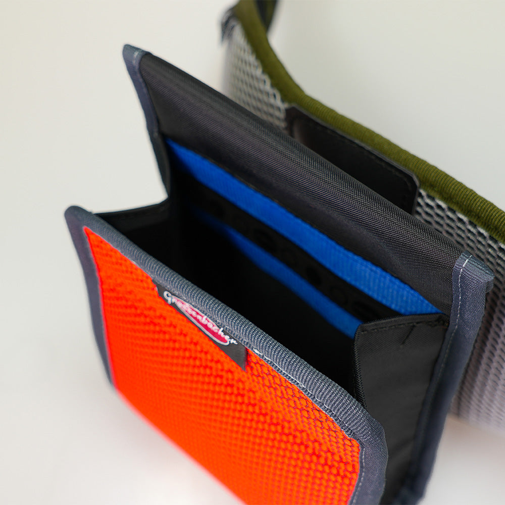 L'imbracatura da jogging Tourer per fare jogging, escursioni e canicross con il vostro cane. Con borraccia Fidlock® e sacchetto per gli spuntini.
Dettaglio borsa