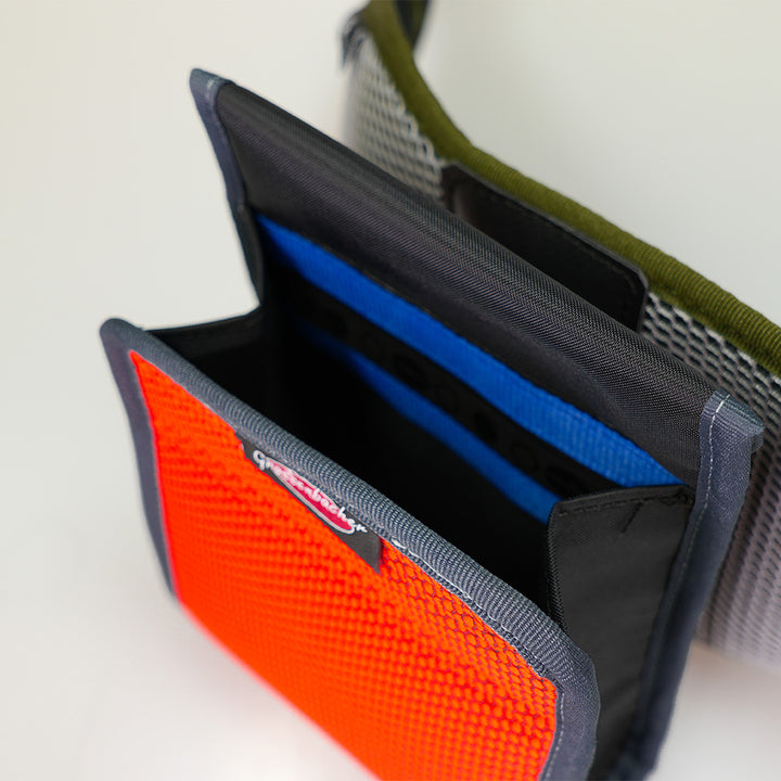 L'imbracatura da jogging Tourer per fare jogging, escursioni e canicross con il vostro cane. Con borraccia Fidlock® e sacchetto per gli spuntini.
Dettaglio borsa