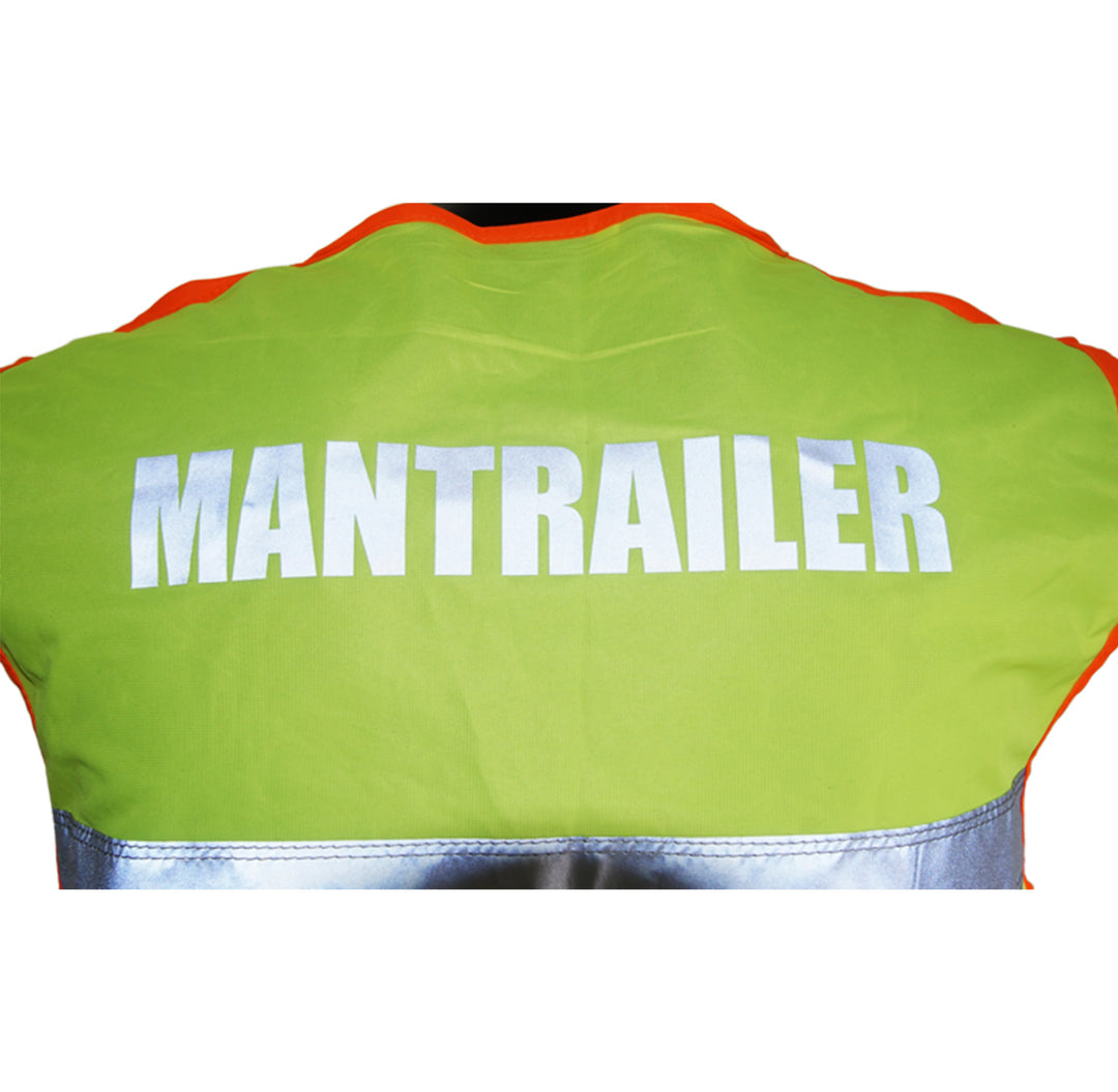 Gilet fluorescente Tamara con tasche, etichettato individualmente