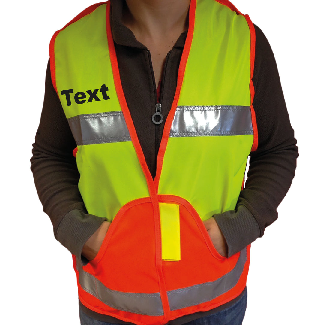 Gilet fluorescente Tamara con tasche, etichettato individualmente